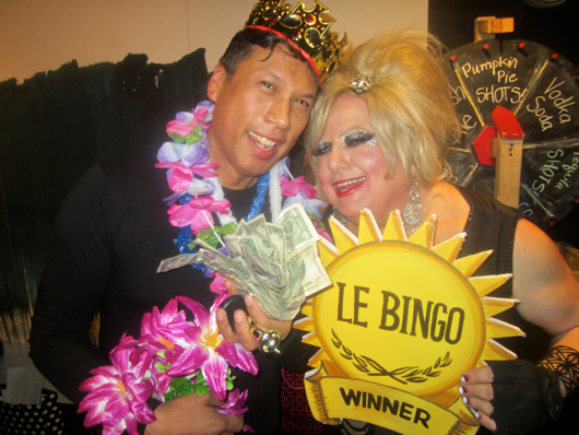 Sultana with a recent ecstatic big winner!
